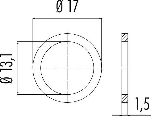Scale drawing Seal, Free of silicone and silicone containing substances
