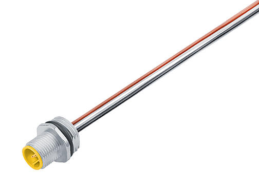 Illustration 76 0231 0011 00305-0200 - M12 Male panel mount connector, Contacts: 5, unshielded, single wires, IP68, UL, M16x1.5