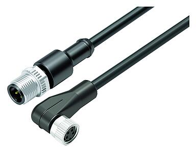 Automation Technology - Sensors and Actuators--Male cable connector - female angled connector_VL_KSM12-77-3429_WDM8-3408-50004_black