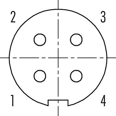 Contact arrangement (Plug-in side) Push Pull Female cable connector, Contacts: 4, 3.5-5.0 mm, shieldable, solder, IP67