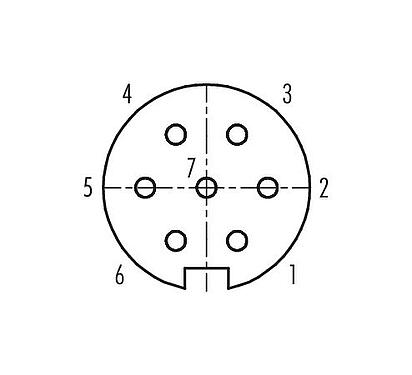 联系安排 (外掛程式側) 09 4828 25 07 - Push Pull 孔头法兰座, 极数: 7, 非屏蔽, 焊接, IP40