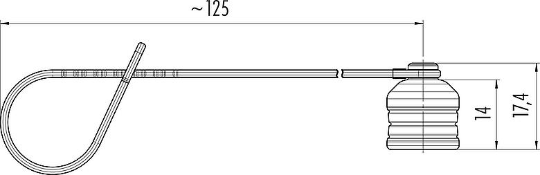 Scale drawing Protecting cap, IP67