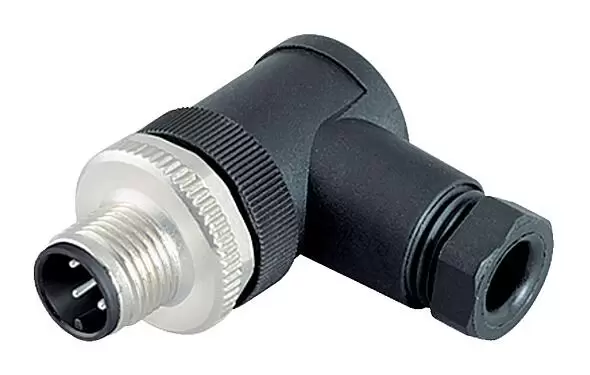Illustration 99 0429 324 04 - M12 Male angled connector, Contacts: 4, 2.5-3.5 mm, unshielded, screw clamp, IP67