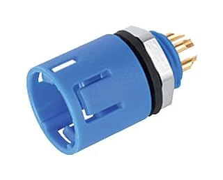Snap-In Male panel mount connector, Contacts: 8, unshielded, solder, IP67, UL 2238, M8x0,75, Front mounting