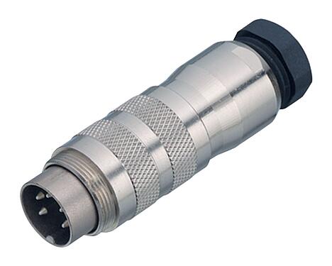 插图 M16 直头针头电缆连接器, 极数: 8 (08-a), 6.0-8.0mm, 可接屏蔽, 焊接, IP68, UL 2238, 符合AISG