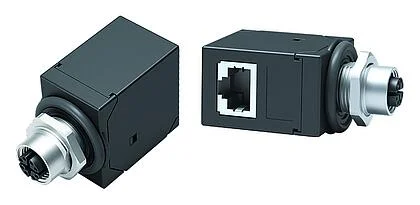自动化技术-数据传输--用于穿控制柜 孔头连接器-RJ45 弯角_825-X_3_FD_RJ45_wi_Kombi