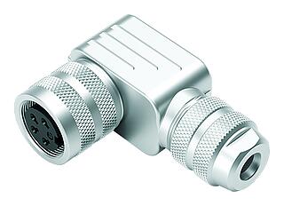 M16 Female angled connector, Contacts: 6 (06-a), 4.0-6.0 mm, shieldable, crimping (Crimp contacts must be ordered separately), IP67, UL 2238