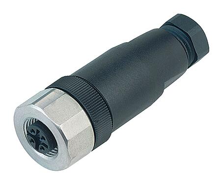 插图 M12 直头孔头电缆连接器, 极数: 5, 4.0-6.0mm, 非屏蔽, 螺钉接线, IP67, UL 2238