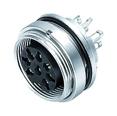 Illustration 09 0128 89 07 - M16 Female panel mount connector, Contacts: 7 (07-a), unshielded, solder, IP67, UL, Front mounting