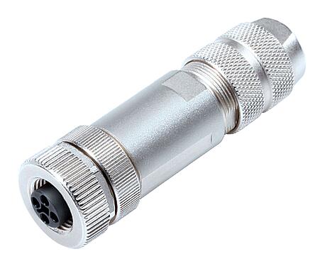 插图 99 1632 814 04 - M12 直头孔头电缆连接器, 极数: 4, 5.0-8.0mm, 可接屏蔽, 螺钉接线, IP67, UL