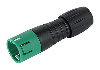 Snap-In Male cable connector, Contacts: 5, 3.5-5.0 mm, unshielded, solder, IP67, UL 2238