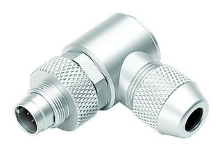 M9 Male angled connector, Contacts: 7, 3.5-5.0 mm, shieldable, solder, IP67