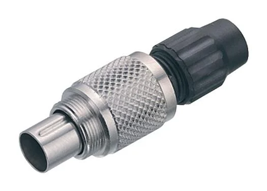 Illustration M9 Male cable connector, Contacts: 4, 4.0-5.0 mm, unshielded, solder, IP40
