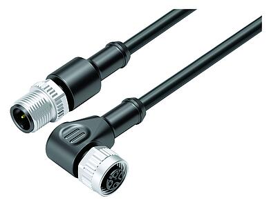 Automation Technology - Sensors and Actuators--Connecting cable male cable connector - female angled connector_VL_KSM12-77-3429_WDM12-3434-50003_black