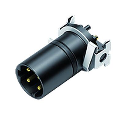 Illustration 09 0731 601 04 - M12 Male panel mount connector, Contacts: 4, shieldable, SMT, IP67