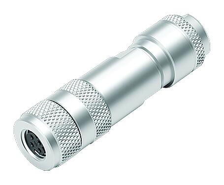 插图 M8 直头孔头电缆连接器, 极数: 4, 4.0-5.5mm, 可接屏蔽, 螺钉接线, IP67, M8x1.0, 鸢尾花