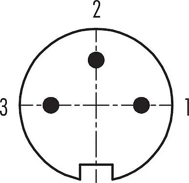 联系安排 (外掛程式側) M16 直头针头电缆连接器, 极数: 3 (03-a), 4.0-6.0mm, 可接屏蔽, 焊接, IP40