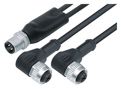 Automation Technology - Sensors and Actuators--Male duo connector - 2 female angled connector_765_0_21_DG_SK