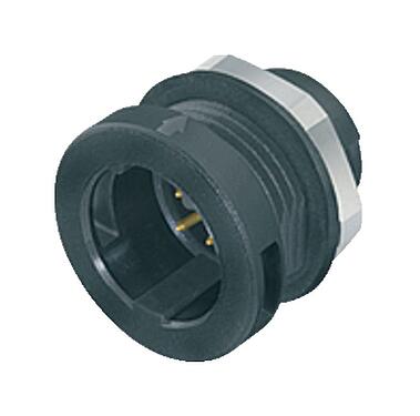 3D View 09 4715 00 05 - Male panel mount connector, Contacts: 5, unshielded, solder, IP67