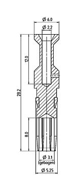 Scale drawing Crimpcontact