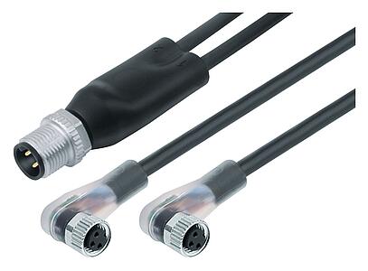 Automation Technology - Sensors and Actuators--Male duo connector - 2 female angled connector_765_0_24_DG_SK