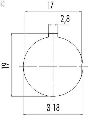 安装说明 09 0336 00 19 - M16 孔头法兰座, 极数: 19 (19-a), 非屏蔽, 焊接, IP40, M18x0,75, 板前安装