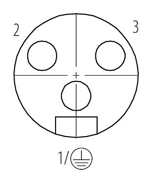 联系安排 (外掛程式側) 7/8" 直头孔头电缆连接器, 极数: 2+PE, 6.0-8.0mm, 非屏蔽, 螺钉接线, IP67, UL 2238, VDE
