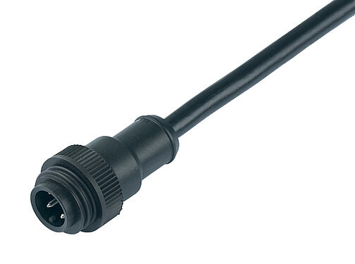 插图 79 0231 20 04 - RD24 直头针头电缆连接器, 极数: 3+PE, 非屏蔽, 预铸电缆, IP67, PVC, 黑色, 4x1.50mm², 2m