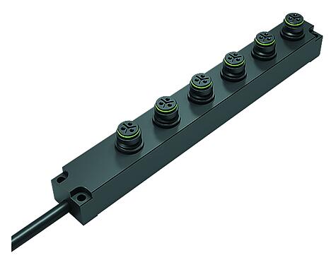 Illustration Snap-In 6-way distributor, Contacts: 3, unshielded, moulded on the cable, IP67, 3 x 0.75 mm²