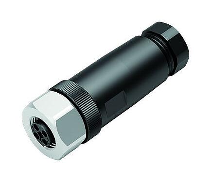 插图 99 0630 80 04 - M12 直头孔头电缆连接器, 极数: 4, 8.0-10.0mm, 非屏蔽, 螺钉接线, IP67, 不锈钢