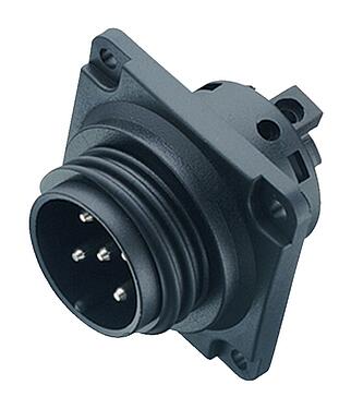 Illustration RD30 Male panel mount connector, Contacts: 12+PE, unshielded, solder, IP65, Front mounting