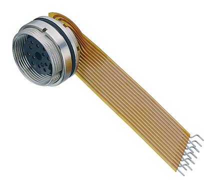 Illustration 09 0132 66 12 - M16 Female panel mount connector, Contacts: 12 (12-a), unshielded, THT, IP67, Front mounting