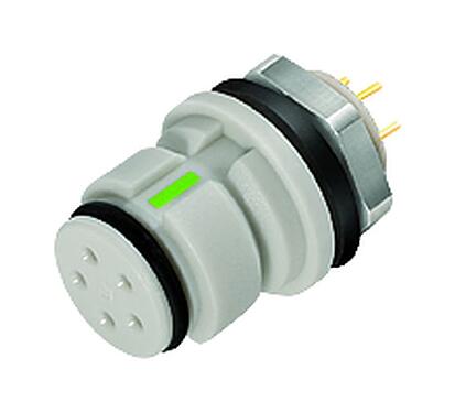 Illustration 99 9228 490 08 - Snap-In Female panel mount connector, Contacts: 8, unshielded, THT, IP67