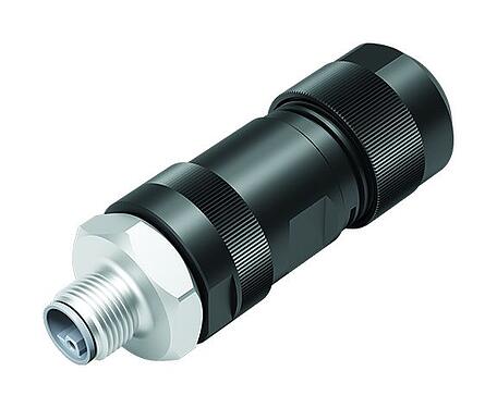 插图 M12 直头针头电缆连接器, 极数: 5, 8.0-13.0mm, 非屏蔽, 螺钉接线, IP67, M12x1.0, 不锈钢