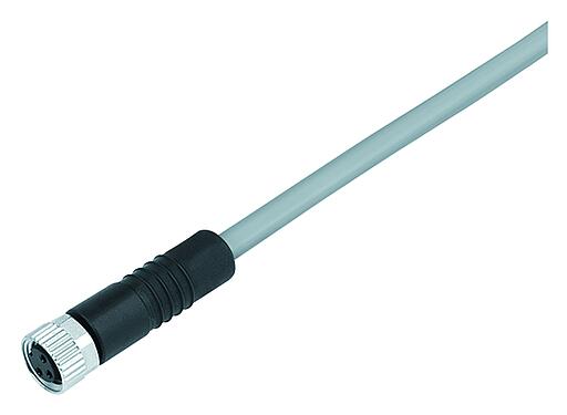 插图 77 3406 0000 20004-0500 - M8 直头孔头电缆连接器, 极数: 4, 非屏蔽, 预铸电缆, IP67/IP69K, UL, PVC, 灰色, 4x0.34 mm², 5m