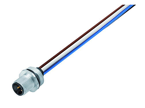 Illustration 76 0231 0015 00004-0200 - M12 Male panel mount connector, Contacts: 4, unshielded, single wires, IP68, M16x1.5