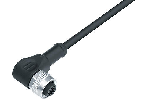 Illustration 77 3434 0000 80205-0500 - M12 Female angled connector, Contacts: 5, unshielded, moulded on the cable, IP68, PUR, black, 5 x 0.34 mm², for welding applications, 5 m
