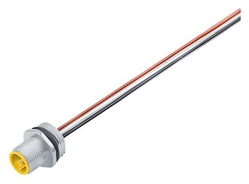 Illustration 76 0231 0011 00304-0200 - M12 Male panel mount connector, Contacts: 4, unshielded, single wires, IP68, UL, M16x1.5