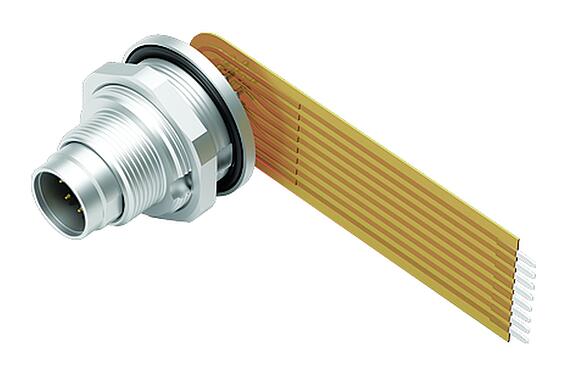 Illustration 09 0427 65 08 - M9 Male panel mount connector, Contacts: 8, unshielded, THT, IP67