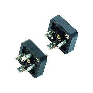 Male power connector, Contacts: 3+PE, unshielded, solder, IP40 without seal, UL, ESTI+, VDE