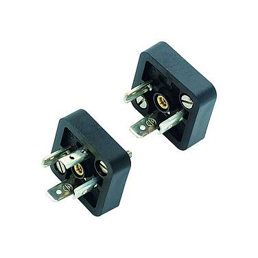 Illustration 43 1711 000 04 - Male power connector, Contacts: 3+PE, unshielded, solder, IP40 without seal, UL, ESTI+, VDE