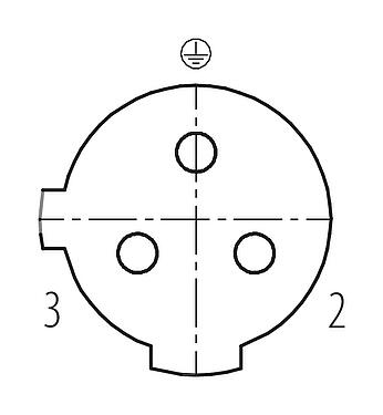 联系安排 (外掛程式側) 99 2430 14 03 - 1/2 UNF 直头孔头电缆连接器, 极数: 2+PE, 4.0-6.0mm, 非屏蔽, 螺钉接线, IP67, UL