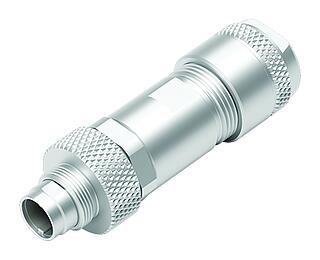 M9 Male cable connector, Contacts: 3, 4.0-5.5 mm, shieldable, solder, IP67, iris spring
