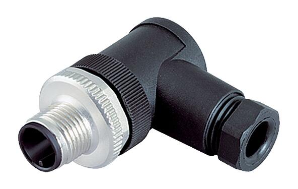 插图 M12 弯角针头电缆连接器, 极数: 4, 6.0-8.0mm, 非屏蔽, 压接(压接触点必须单独订购), IP67, UL 2238