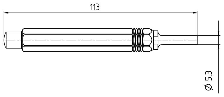 Scale drawing 66 0012 001 - Bayonet HEC - Removal tool for machined contacts for 5pole; Series 696