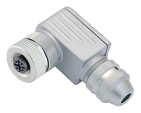 Illustration 99 3730 820 04 - M12 Female angled connector, Contacts: 4, 6.0-8.0 mm, shieldable, screw clamp, IP67, UL 2238