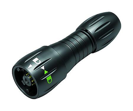 插图 卡扣式 直头针头电缆连接器, 极数: 8, 2.5-4.0mm, 非屏蔽, 焊接, IP67