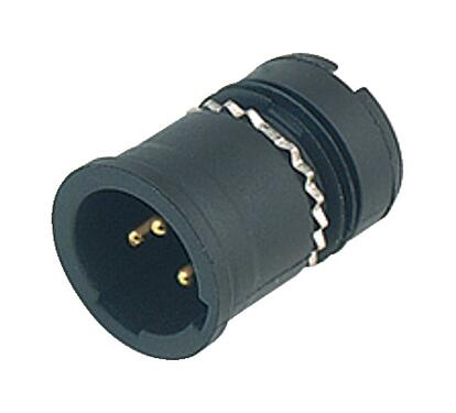 Illustration 09 2431 09 03 - M12 Male receptacle, Contacts: 2+PE, unshielded, solder, IP67, UL