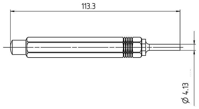 Scale drawing 66 0011 001 - Bayonet HEC - release tool for power contacts; series 696