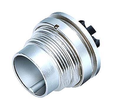 3D View 09 0323 780 06 - M16 IP40 Male panel mount connector, Contacts: 6 (06-a), unshielded, crimping (Crimp contacts must be ordered separately), IP40, front fastened
